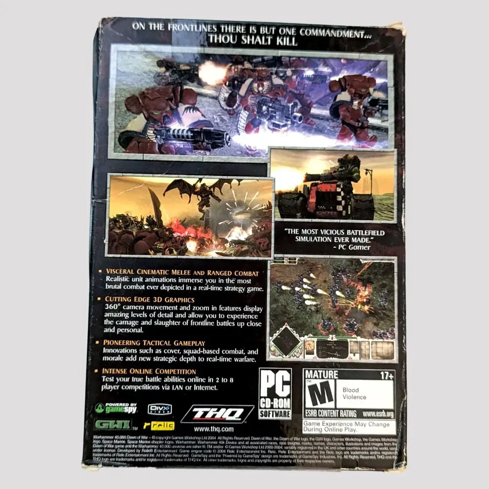Warhammer 40K Dawn of War 1 & 2 PC Video Game Box Lot Strategy Set Collectible
